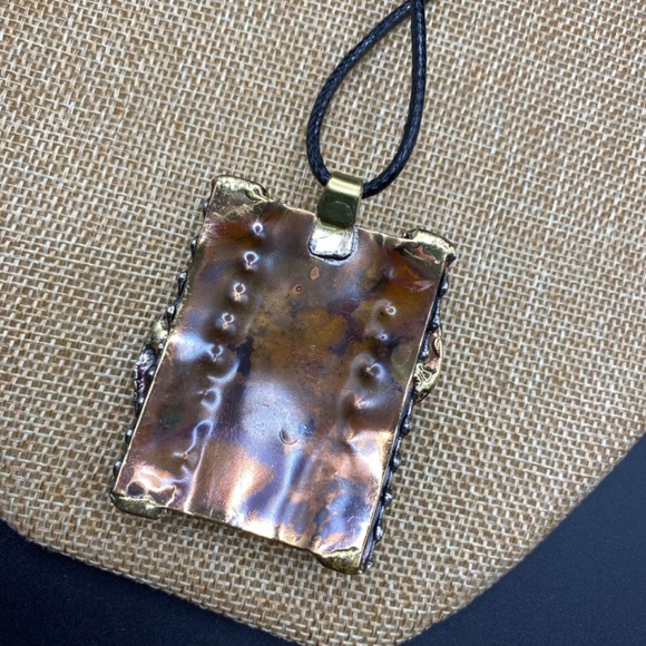 Artisan Mixed Metals Geometric Modernist South African Ndebele Brass Copper - Picture 9 of 11